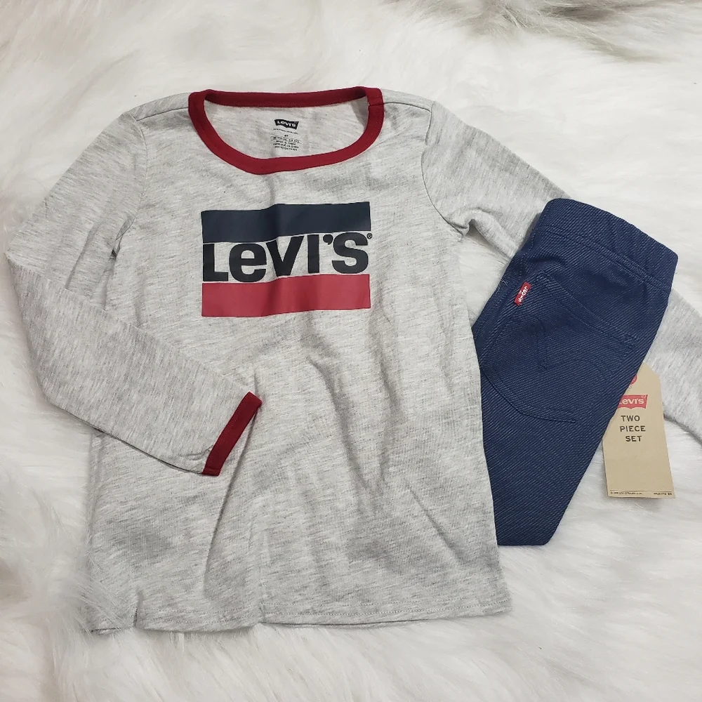 Levi's two-piece set leggings and long sleeve‎ top size 2T